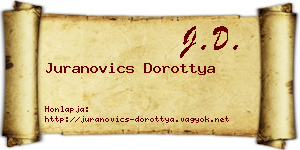 Juranovics Dorottya névjegykártya